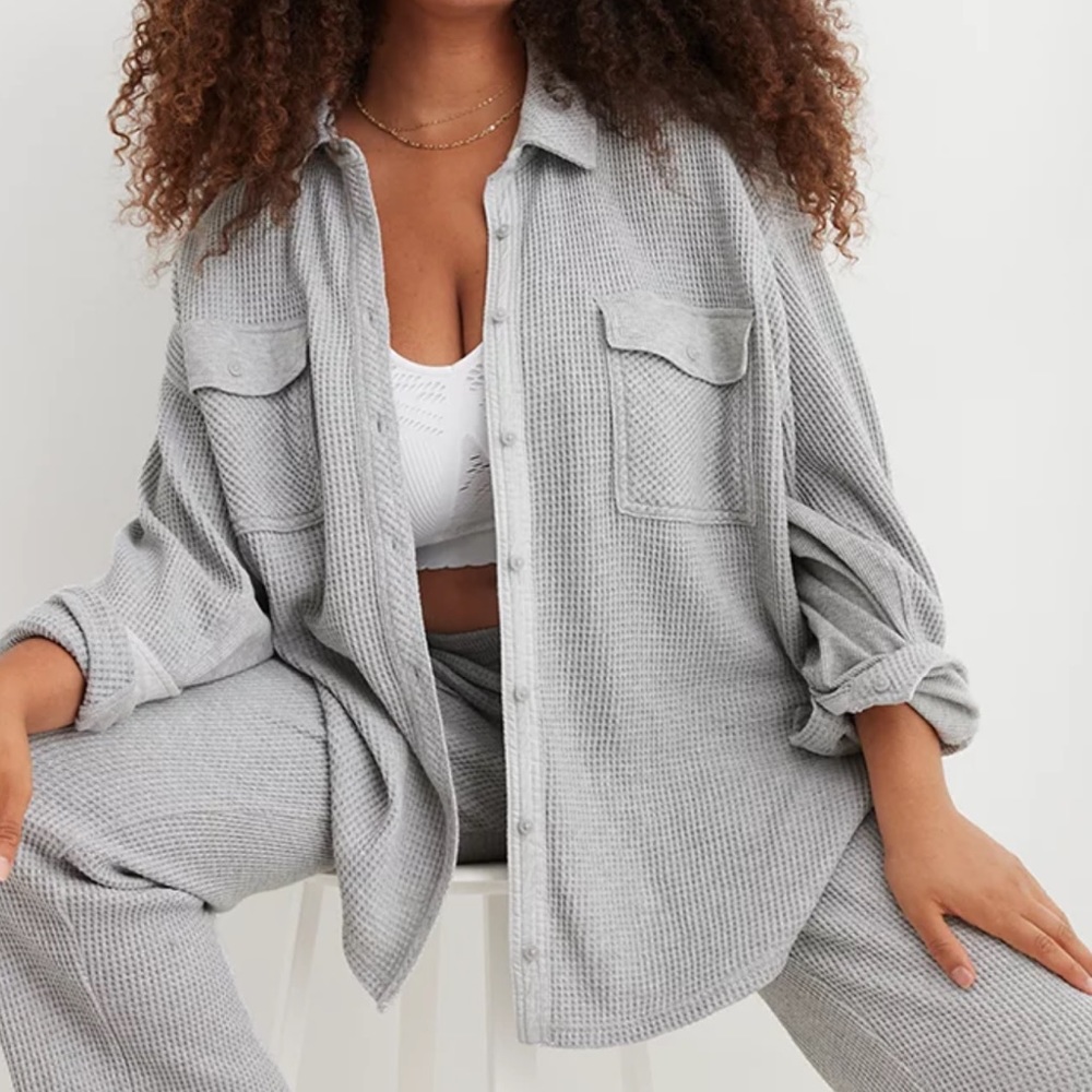 Aerie LumberJane Waffle Shirt Size M